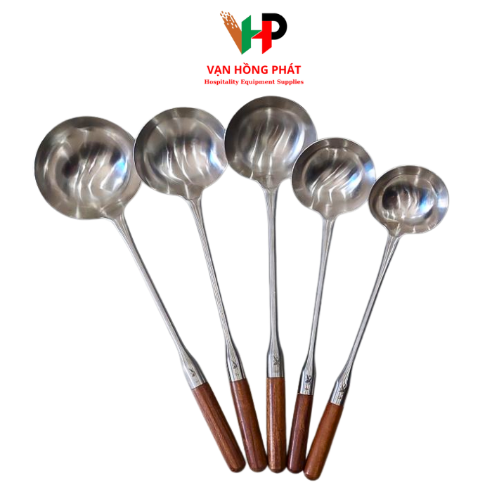 Vá Xào Inox Kiểu Đức Cán Gỗ Cẩm Lai